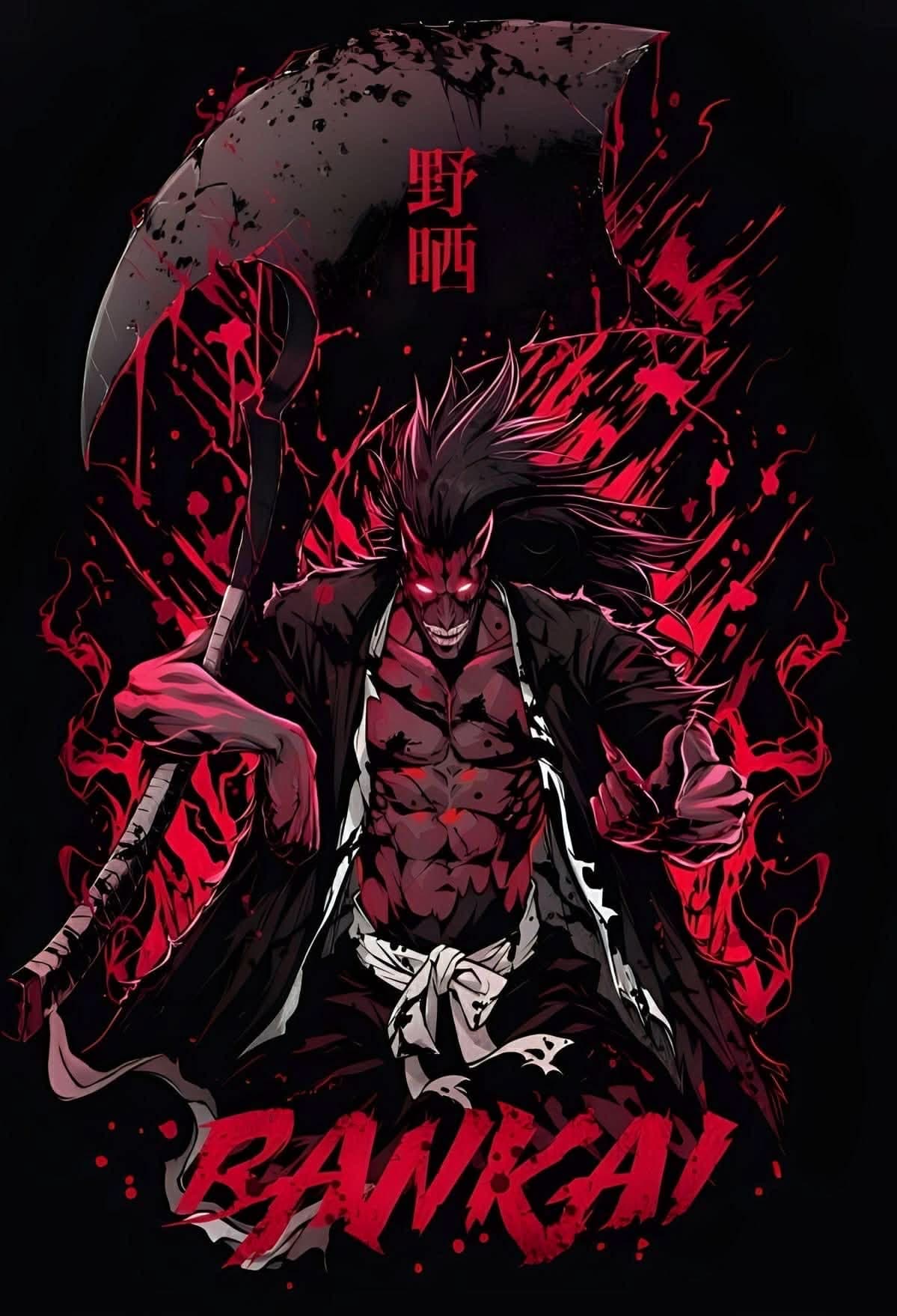 Kenpachi in bankai — image uploaded to the archive