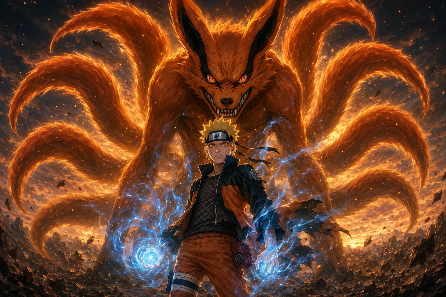 Kurama ve jinchūriki'si Naruto Uzumaki